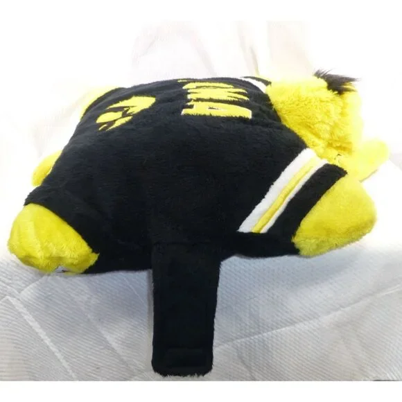 Iowa Hawkeyes Black & Yellow Pillow Pets Plush Toy Pillow 18" Surface Washable - Picture 4 of 12